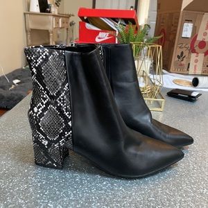 Nine West Snakeskin Booties